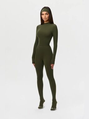 Naked Wardrobe Naked Closed Toe Legging Dark Olive